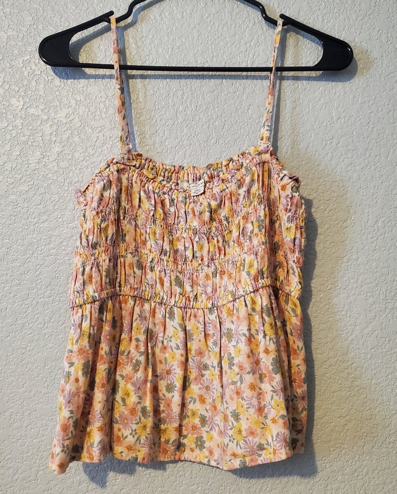 American Eagle floral blouse, removable straps